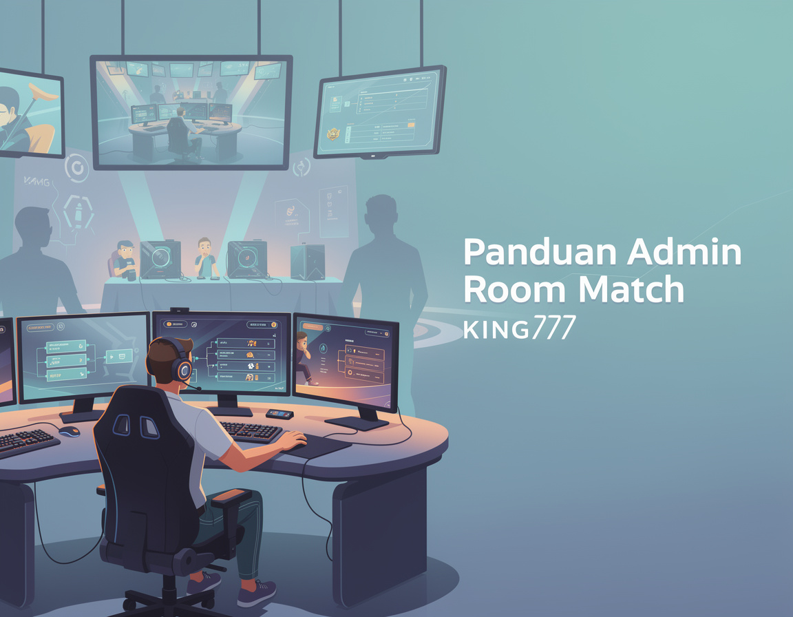 Ilustrasi panduan admin room match untuk turnamen game online KING77